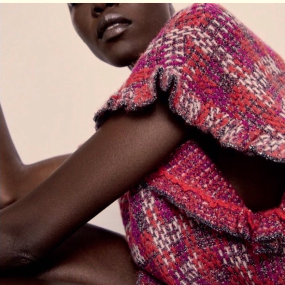 Zara Knit Ruffle Top - Picture 8 of 9